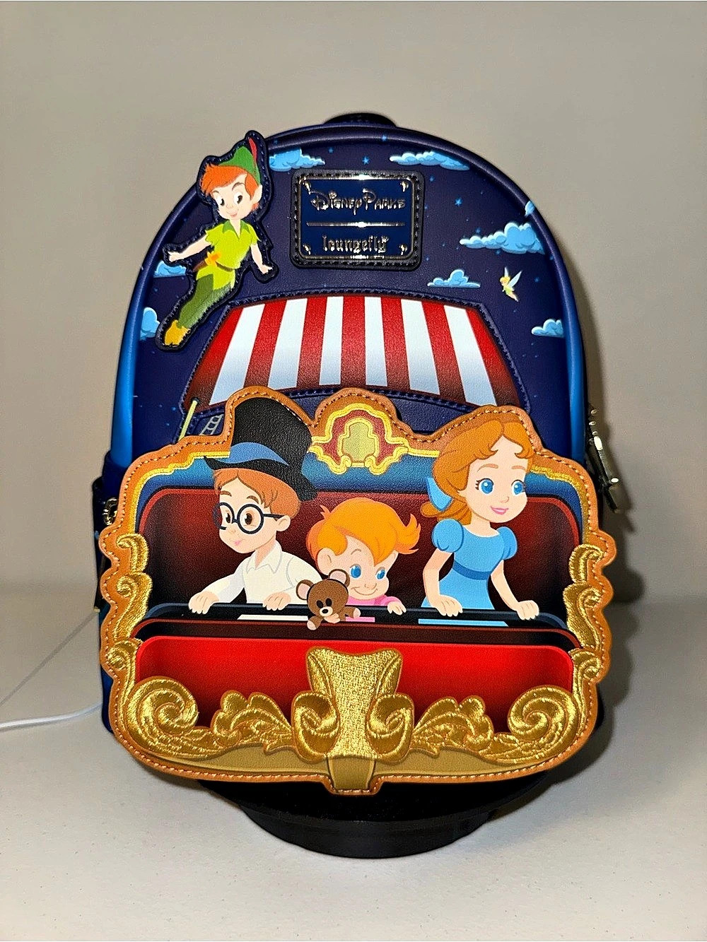 Loungefly Disney Parks Peter Pan's Flight Mini Backpack Blue